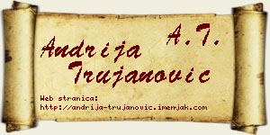 Andrija Trujanović vizit kartica